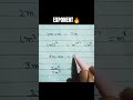 EXPONENT Maths tricks || Maths hack || #easylearning mathtricks #mathstricks #mathematics  #trick