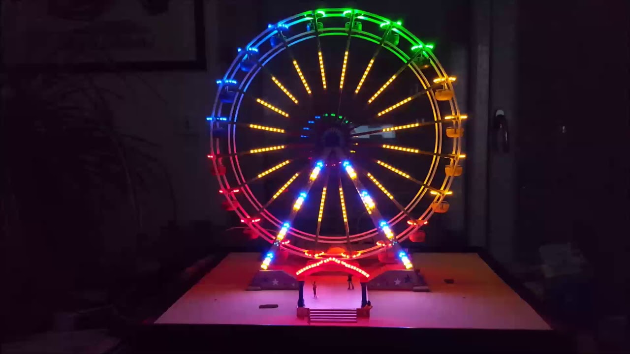 Illumination grande roue Faller 140312 - YouTube