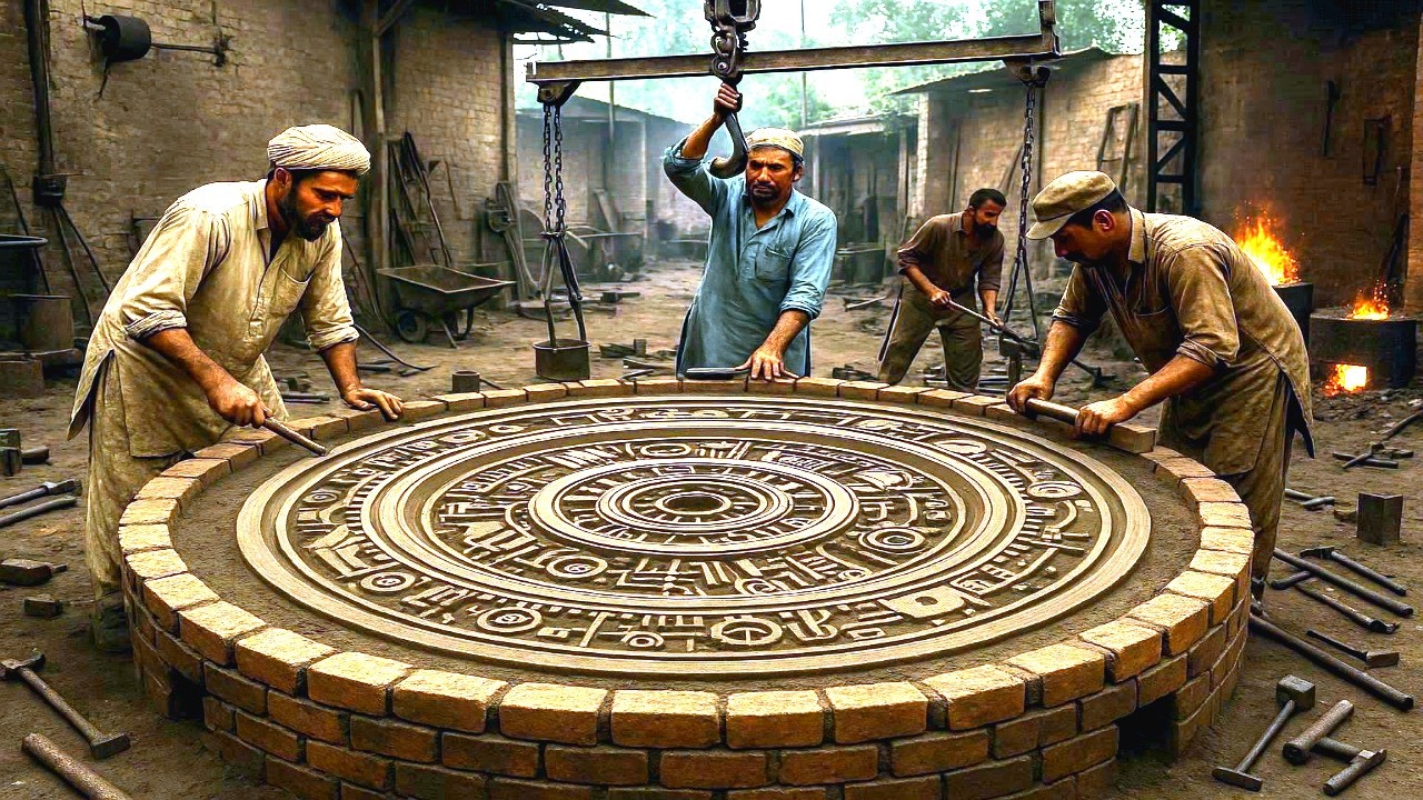 Мастерство высокого уровня — пакистанская мастерская производит гигантские стальные колеса