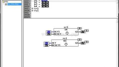 Часть 18: Работа с RS и SR триггерами в CoDeSys