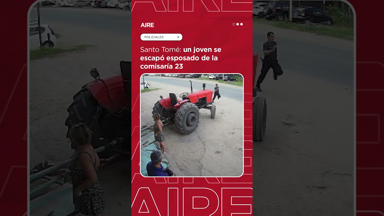 🏃‍♂️🚓 INSÓLITO: Adolescente huye esposado de una comisaría de Santo Tomé y el VIDEO se hace viral 📲