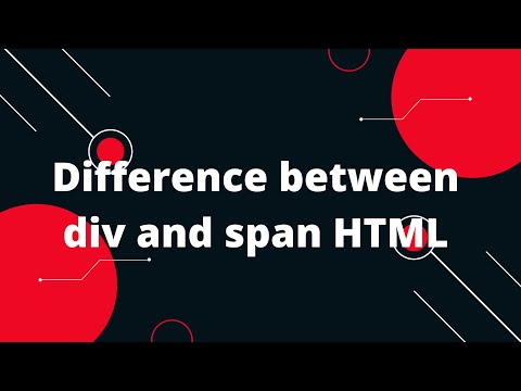 HTML Tutorial in Hindi #19 Difference between div and span HTML