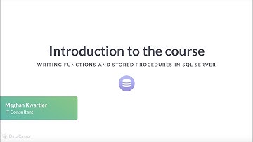 SQL Server Tutorial: Writing Functions and Stored Procedures in SQL Server