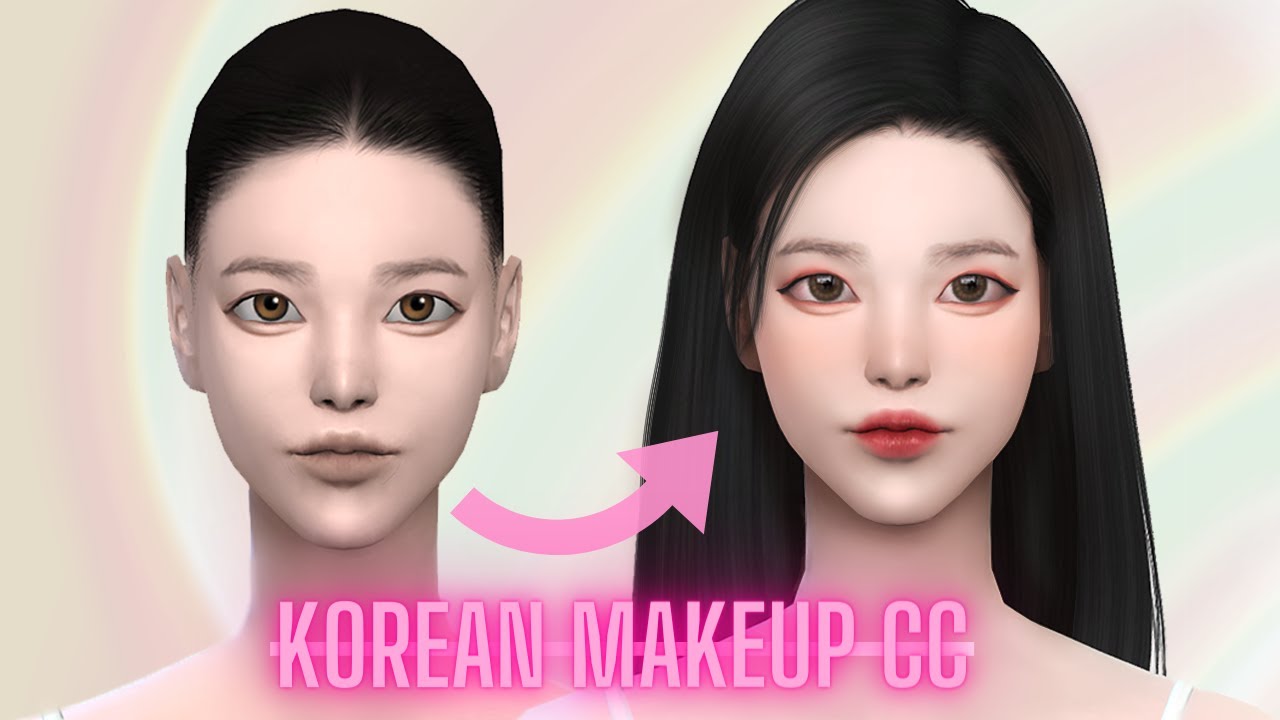 Korean Makeup | Sims 4 Custom Content Showcase | 50+ Links - Youtube