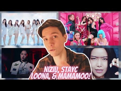 DANCER REACTS TO STAYC, NIZIU, MAMAMOO & LOONA! | FINALLY FRIDAY (GIRL GROUP EDITION)