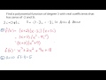 Complex Zeros and Polynomial Functions Quiz