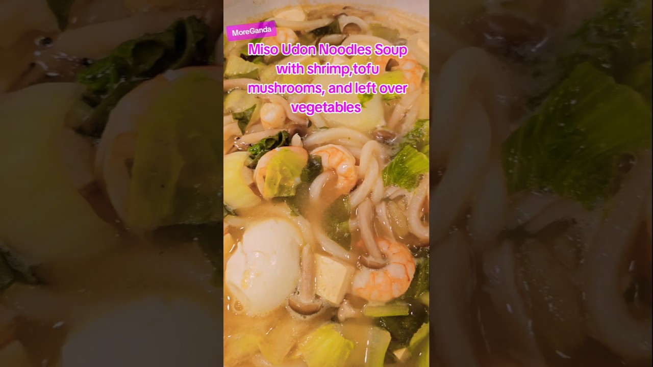 Miso Udon Noodles Soup 