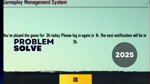 PUBG mobile you have played the game after 3hr#problem solve#pubgmobile #informative#video