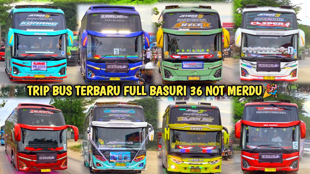 RAME FULL BUS TELOLET BASURI🥳 Hunting Bus Trip Anyer  Di Pusat Oleh Oleh CM7👏