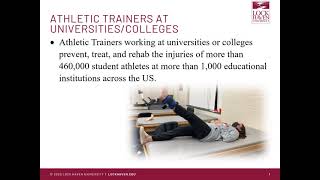 Athletic Training Job Settings