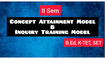 CONCEPT ATTAINMENT MODEL &INQUIRY TRAINING MODEL, B. Ed @EasyScodes