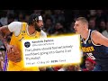 NBA PLAYERS REACT TO DENVER NUGGETS BEAT LA LAKERS IN GAME 1 - NBA WESTERN CONFERENCE FINALS 2023