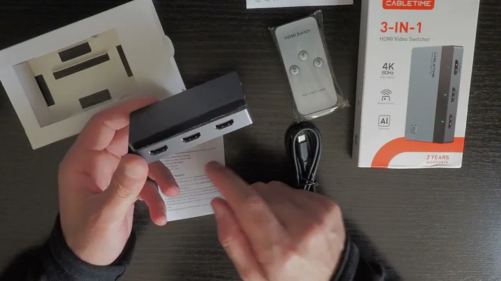 Cabletime HDMI to USB Video Capture Card and 4K 60 Video Switcher with 3 HDMI input ports