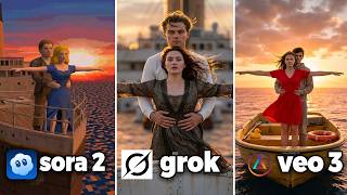 Sora 2 vs Grok vs Veo3 Recreate Iconic Movie Scenes (INSANE)
