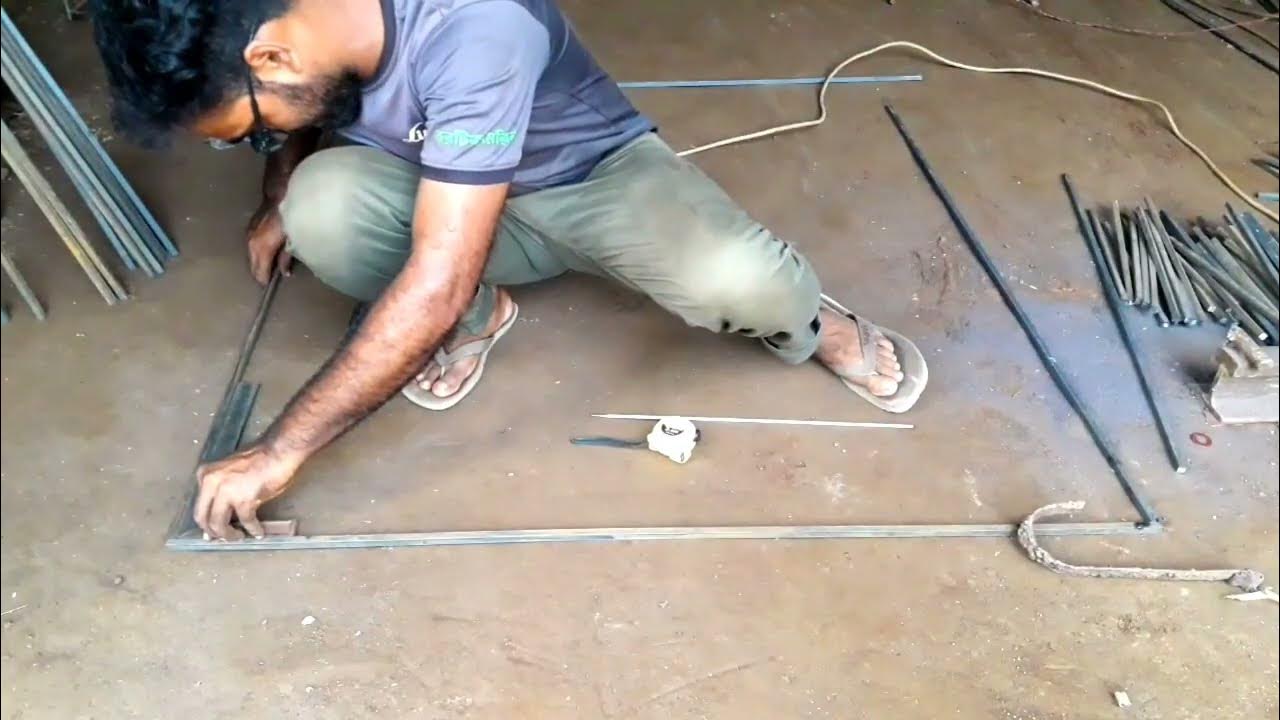 Very simple grill design with square bar metal fabrication tips and