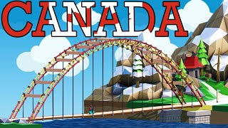 Building the MOST REALISTIC BRIDGES EVER in Poly Bridge 2! Canadian Bridges! screenshot 4