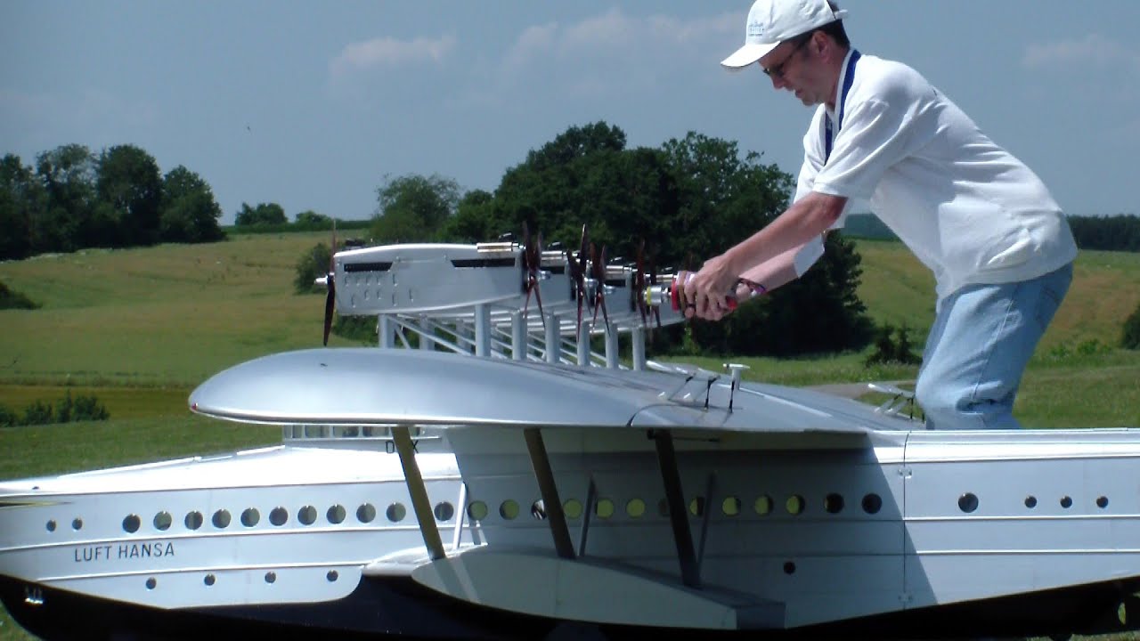 World first flying Airplane Boat RC Scale model Dornier Do-x