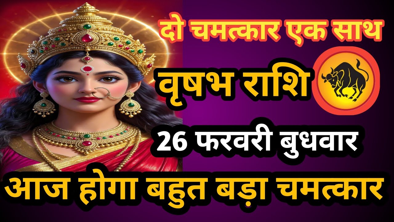 वृषभ राशि 24  फरवरी दिन मंगलवार आज होगा बहुत बड़ा चमत्कार Aaj ki vrishabh rashiAaj ka vrishabh rashi