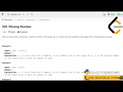 268. Missing Number Leetcode