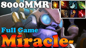 Dota 2 - Miracle- 8000MMR Plays Tinker with Midas - Full Game - Ranked Match Gameplay