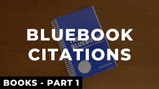 Bluebook Citations: Books - Part 1 // Law Review Write On Example
