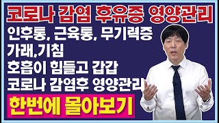 코로나 감염, 후유증, 영양관리 이 영상 하나로 해결가능합니다! !(코로나 후유증,오미크론 후유증,영양관리)