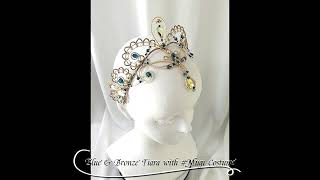 【ハンドメイド】バレエ ティアラ バレエティアラMaking動画 Blue ＆Bronze Tiara with ＃Mugi