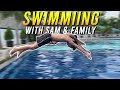 SWIMMING WITH SAMANTHA AND FAMILY