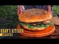 THE MONGOL GIANT BURGER - Khan Serves A Feast To Cool Pals | Khan’s Kitchen