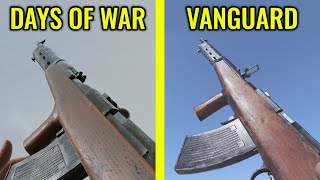 Days of War vs COD Vanguard  - Weapons Comparison