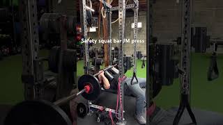 Safety squat bar JM press #triceps #workout #benchpress