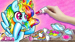 MY LITTLE PONY Makeup Transformation : Rainbow Dash Want To Be A Beautiful Girl | 재미있는 스톱 모션 만화