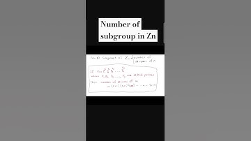 number of subgroup in Zn#shorts#short#subgroup