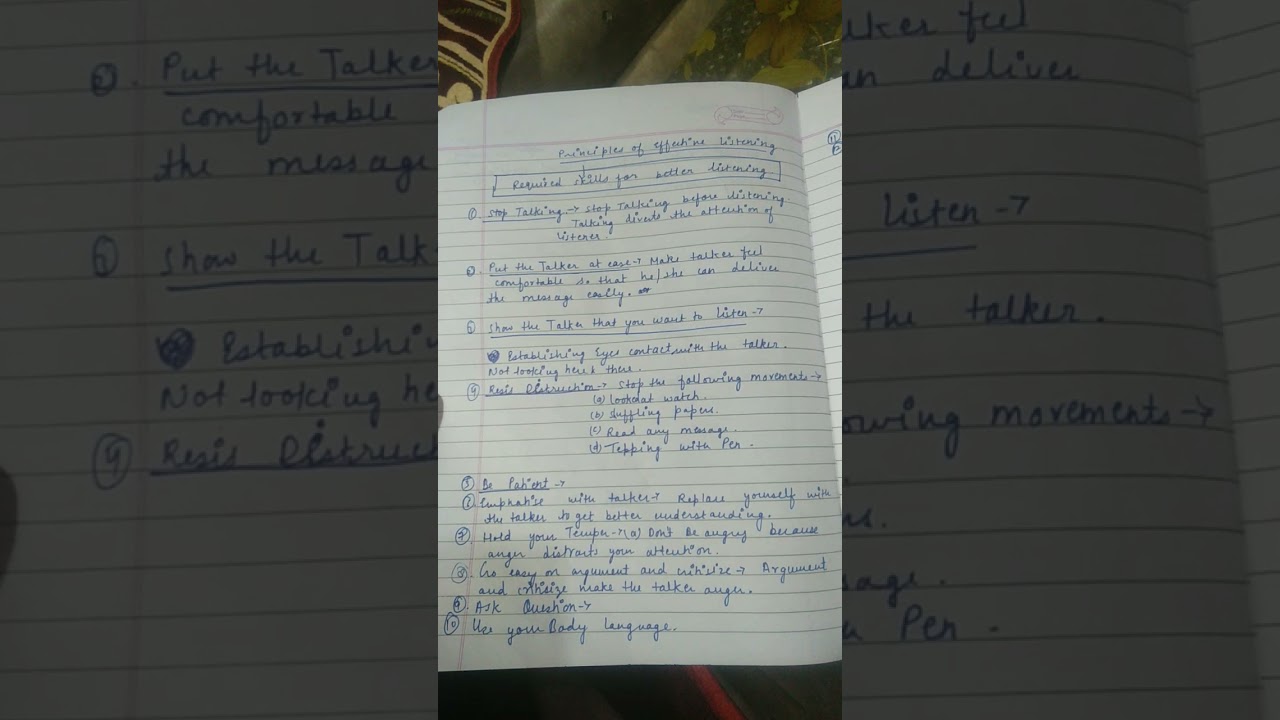 principles of Effective listening 