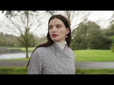 Aran Craft Merino Wool Long Cardigan with Button Collar Closure on QVC