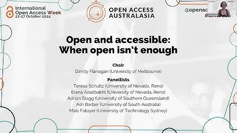 OA Week 2024: Open and Accessible: When open isn’t enough.