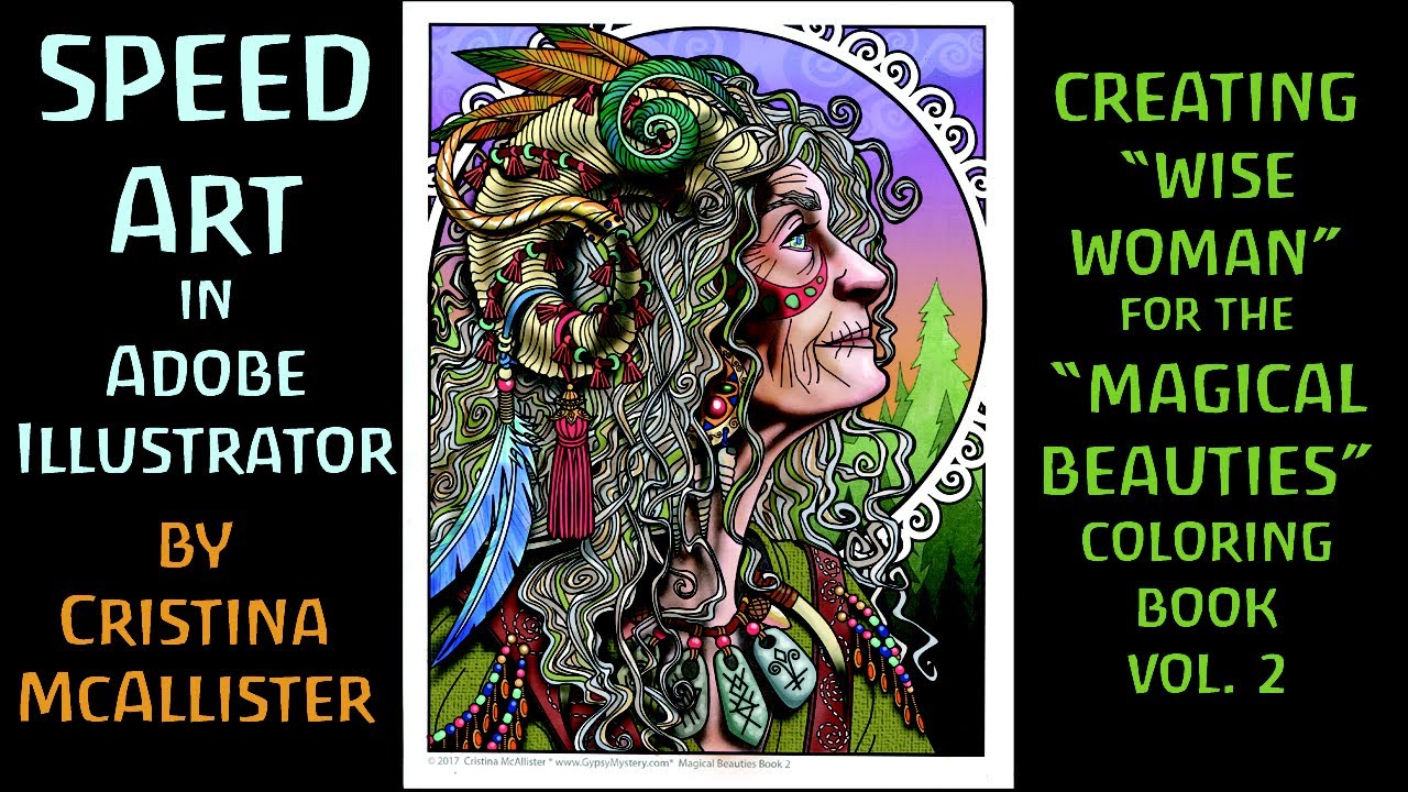  Wise Woman Time lapse Coloring Book Speed Art Creation Video By 