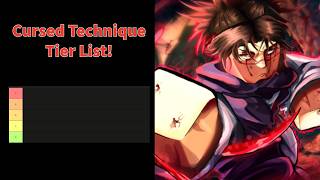 The  CURSED TECHNIQUE Tier List in ROBLOX KAIZEN!
