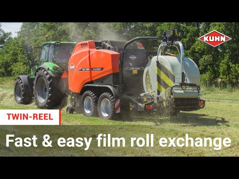 Fast & easy film roll exchange | Balers | KUHN TWIN-reel film binding