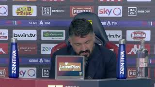 Conferenza stampa di Gattuso post Genoa vs Napoli (1-2)