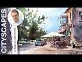 #104 One Does Not Simply Walk Past An Umbrella (Watercolor Cityscape Tutorial)