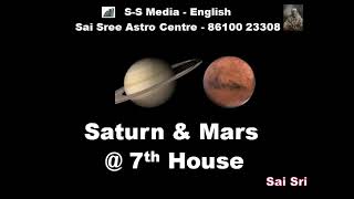 Saturn and Mars Conjuction at 7th house | Effect of Mars Saturn Aspects 7th house or Conjucts