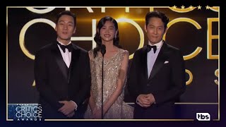 HoYeon Jung and Lee Jung-jae Announcement Speech | 27th Critics Choice Awards | TBS