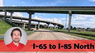 Driving from Montgomery, Alabama on I-65 (at Dickerson Street) to I-85 North Exit 51 (US 29)