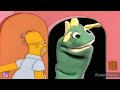 Bard the dragon visits homers house in the simpsons