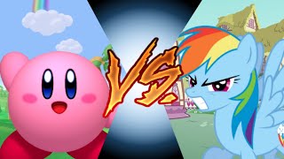 Kirby vs Rainbow dash [Mugen Animations]
