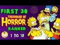 Top 30 SIMPSONS TREEHOUSE OF HORROR Ranked Worst to Best