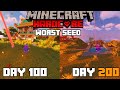 I SURVIVED 200 DAYS ON MINECRAFTS WORST SEED | MINECRAFT HARDCORE | THIS IS WHAT HAPPENED...