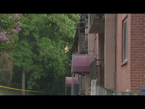 Dozens displaced by apartment fire in SE DC - YouTube