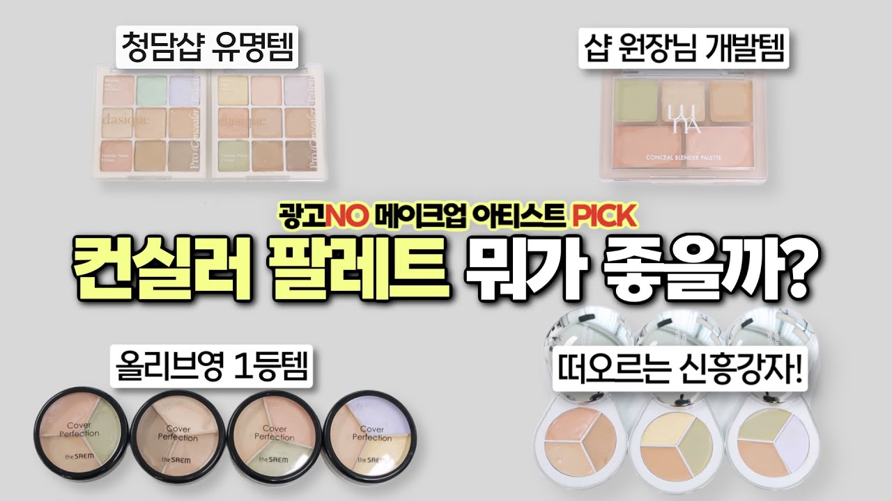 (ENG/JPN)💩똥손 추천템부터 ✨중급자 추천템까지! ‘ 현직 메이크업 아티스트가 추천하는~컨실러 팔레트 최강자는 무엇?!! (Ft. 데이지크, 더샘, 루나, 디어에이)